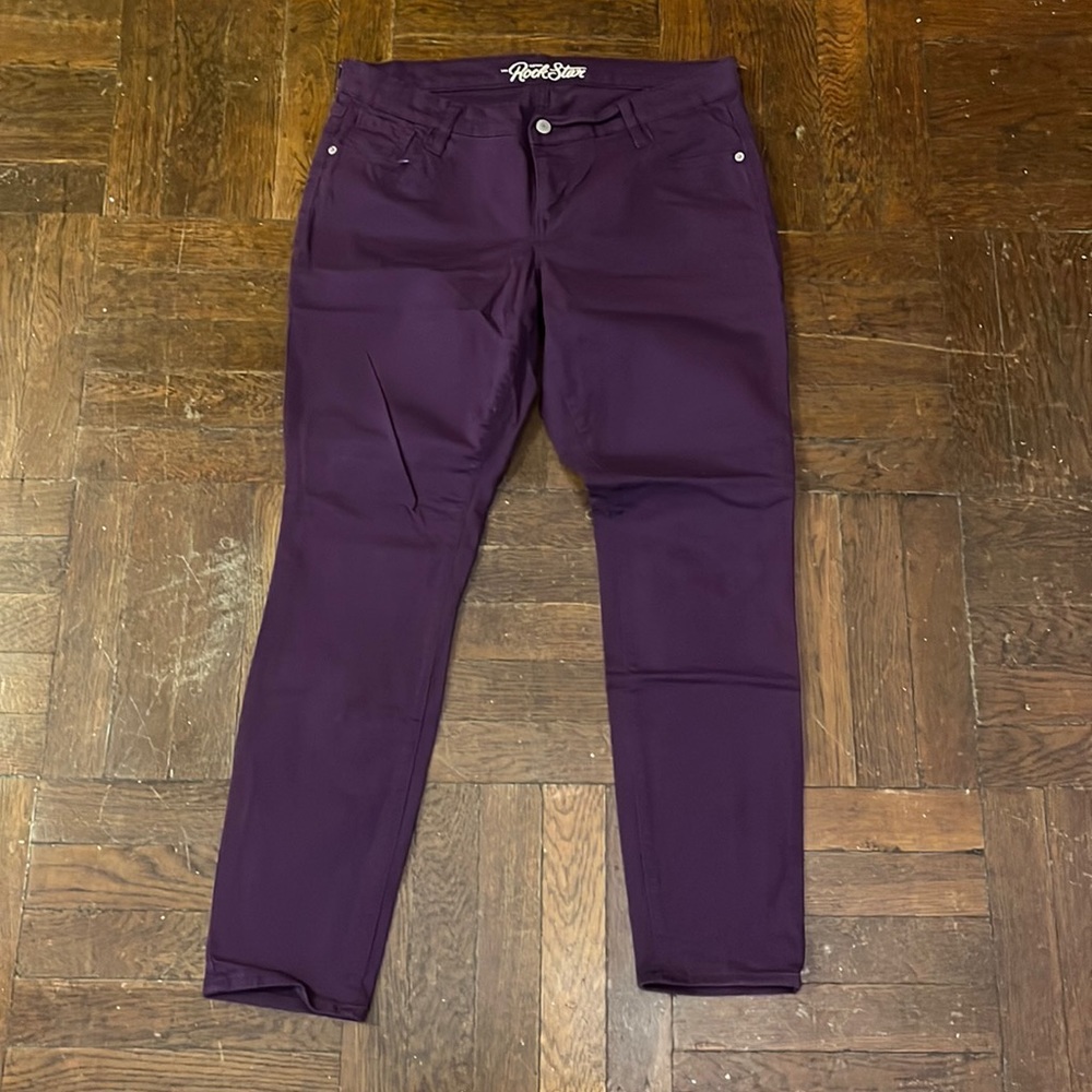 Purple old navy rockstar skinny jeans